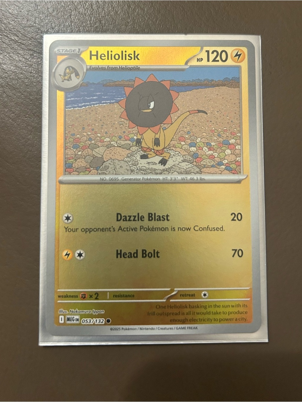 POKÉMON Heliolisk (053/132) RARE HOLO-2025yr/in a International Sleeve
